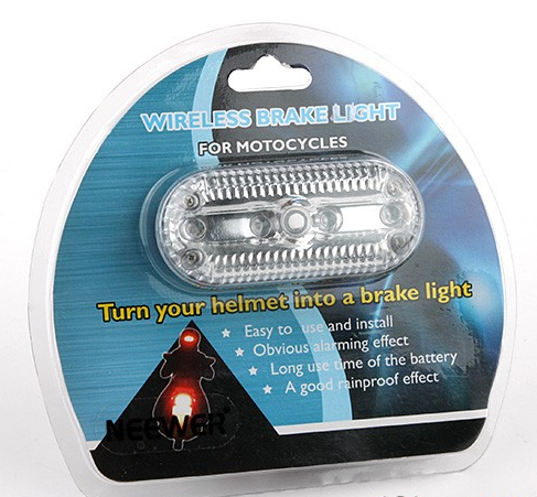 Waterproof Wireless Helmet LED Brake Light For Motorcycle Riders - Click Image to Close